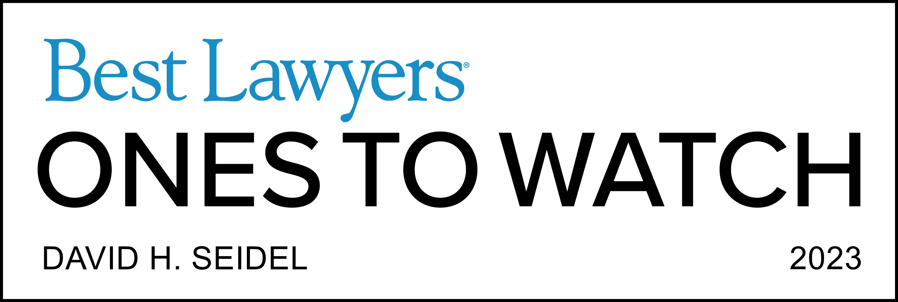 Ones To Watch - Lawyer Logo - Seidel 2023